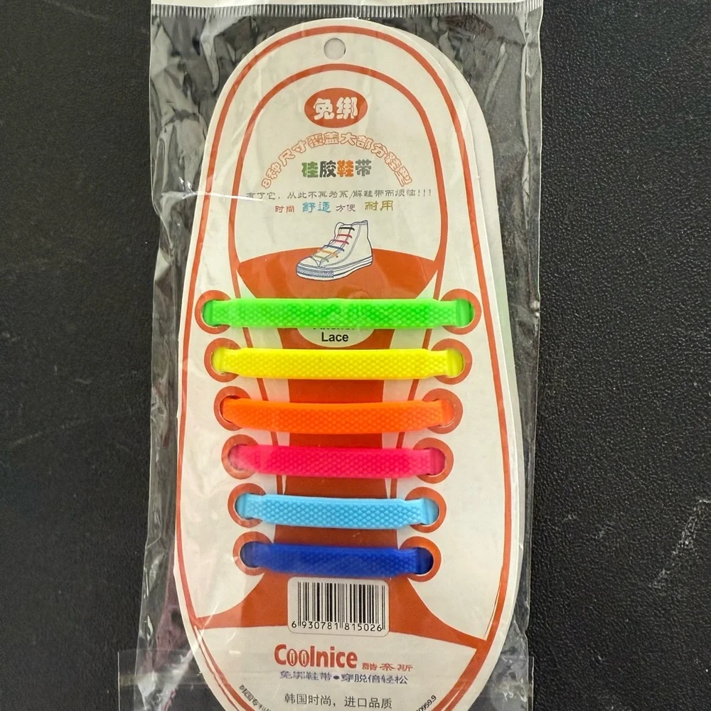 No Tie Shoe Laces for Kids, Elastic Shoelaces for Sneakers, Rubber Silicone Tiel